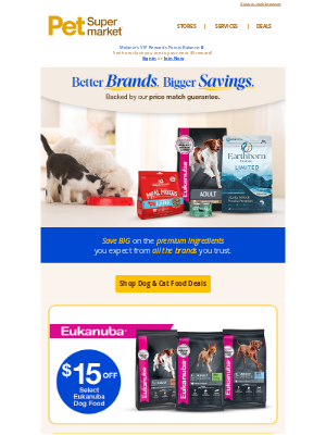 Pet Supermarket - [ON SALE] 🐾 Eukanuba, Earthborn, and more 🍖