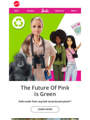 Mattel - Go eco-friendly with Dr. Jane Goodall & career dolls!