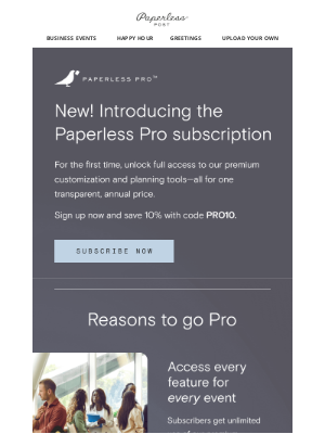 Paperless Post - Introducing the Paperless Pro subscription