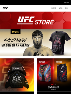 UFC Official Online Store - Shop UFC 313 Now!