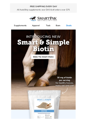 SmartPak Equine - Introducing NEW Smart & Simple Biotin