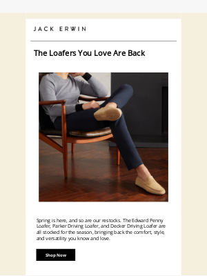 Jack Erwin - Back in Stock: Your Favorite Summer Slip-Ons