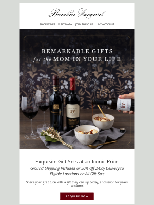 Beaulieu Vineyard - Save on 2-Day Shipping - Just in Time for Mother’s Day