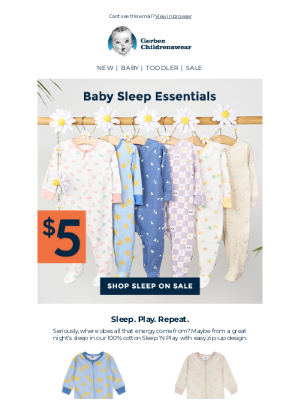Gerber Childrenswear - Summer Sleep Savings Start at $5