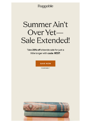 Ruggable - 25% off—Extended!