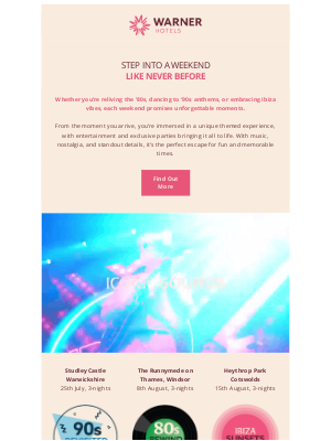 Warner Leisure Hotels (United Kingdom) - Ready for an Iconic Sounds weekend? 🎵