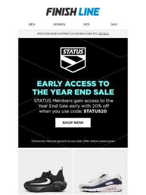 Finish Line - LAST CHANCE: Early access to 20% off