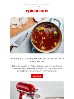 Epicurious - The best kitchenware is already on sale