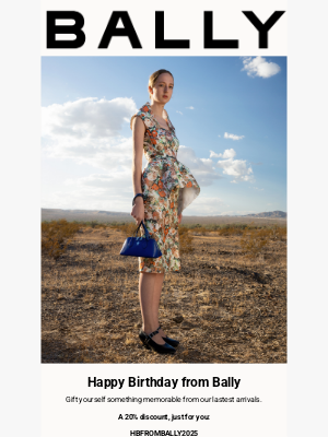Bally - Happy Birthday Sharon, Use Your 20% Off