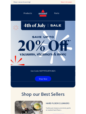 BISSELL - Shop 4th of July Deals - up to 20% off!