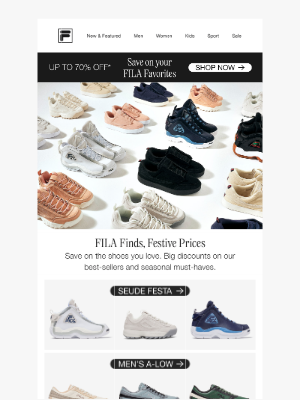 Fila Inc. - FILA Finds, Festive Prices