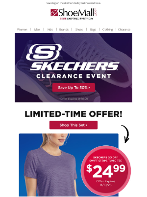ShoeMall - Skechers Clearance Event: Up to 50% Off!