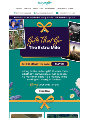 Buy A Gift (United Kingdom) - Gifts that mean more – £60 off ends tonight