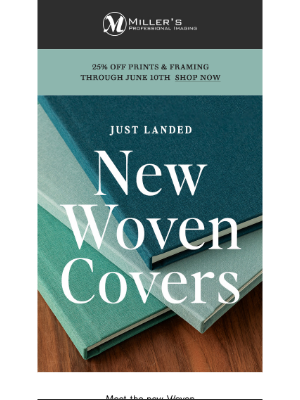 Miller's Print - Say hello to Woven Covers ✨