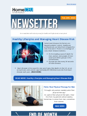 HomeCEU - HCEU Newsletter | Healthy Lifestyles & Managing Heart Disease Risk