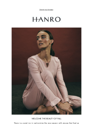 Hanro of Switzerland - Introducing The Elegance Of Fall