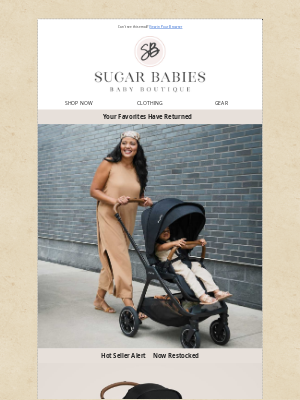 Sugar Babies - Just Restocked: Your Favorite Gear is Back!
