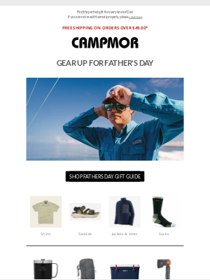 Campmor - Tie? Nah. Give Dad Gear He’ll Love