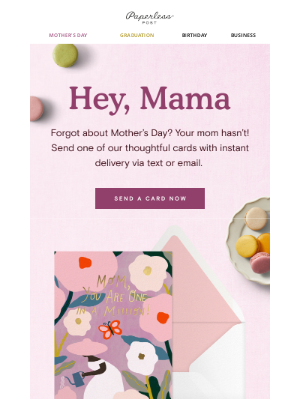 Paperless Post - Forget to send a Mother's Day card?