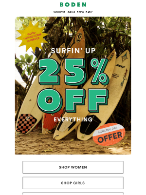 Boden USA - Memorial Day outfits: 25% off everything 🌞