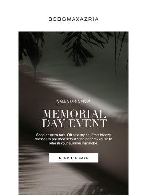 BCBG - Extra 40% Off Starts Now