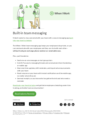 Better team messaging and scheduling