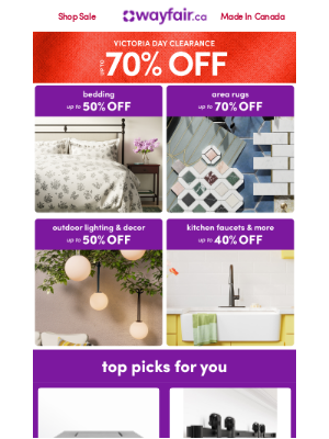 Wayfair (Canada) - 🍁 ⏱️ Save up to 70% while you can ⏱️ 🍁