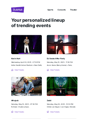 StubHub - Your event lineup: Kevin Hart