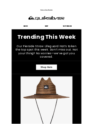 Quiksilver - Hurry! This Hat Won't Be Around For Long