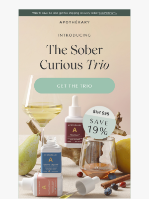 Apothekary - JUST IN: New Sober Curious Trio