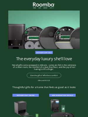 iRobot - Gift relaxation with the Roomba® — now up to $600 off!