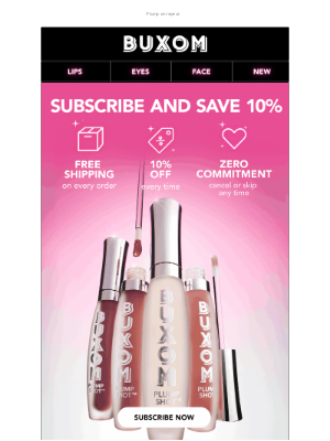 Buxom - Subscribe to save 10% and get FREE shipping