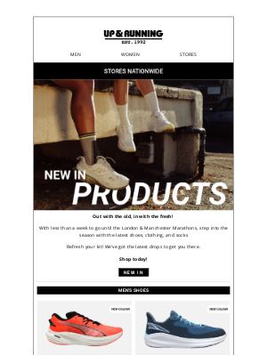 Up & Running (United Kingdom) - Fresh Drops Just Landed – Shop New Shoes, Clothing & Socks!
