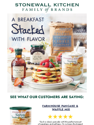 Stonewall Kitchen - The Secret to Perfect Pancakes? Our Fan-Favorite Mix & All the Fixings!