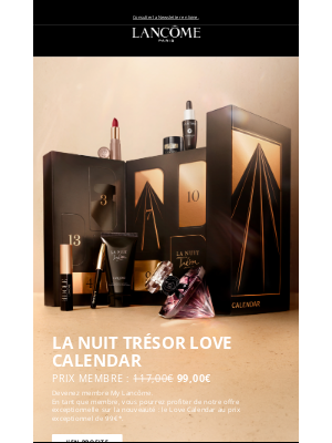 Lancôme (France) - Love Calendar : Votre prix spécial membre ⭐