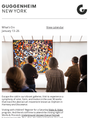 Guggenheim Museum - January 13–26: Daily tours, family art making, Miami City Ballet, and more