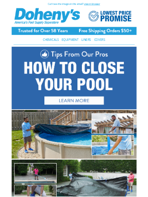Doheny's Pool Supplies Fast - ❄️ Winterize Smart: Pool Closing Tips + Hot Deals Inside