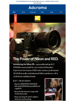 Adorama - Introducing Nikon ZR Cinema Camera + OM System 50-200mm F2.8 IS PRO