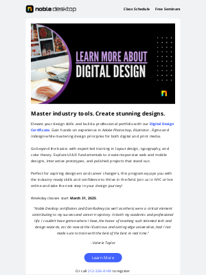 Noble Desktop - Design for the Digital Age: Digital Design Certificate