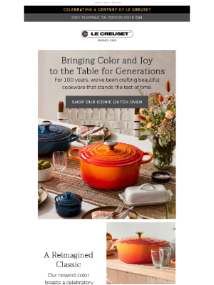Le Creuset - Celebrating a Century of Bringing Joy and Color to Your Table