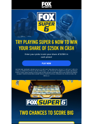 Fox Networks Group - You will not regret giving Super 6 a try 🤑