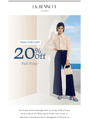 L.K.Bennett (United Kingdom) - ENDS TONIGHT | 20% Off Full Price