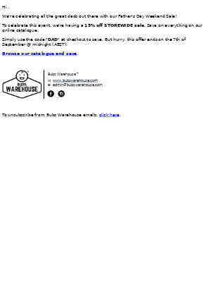 bubs warehouse near me