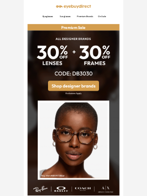 EyeBuyDirect - Thomas, 30% Off Designer Frames + 30% Off Lenses 🛍️