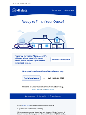 Allstate - Finish quoting with Allstate.