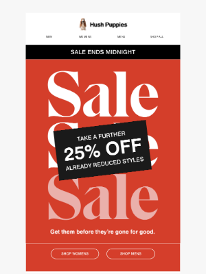 Hush Puppies (Australia) - Ends Midnight | Further 25% Off Sale Styles