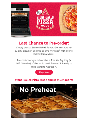 Frigidaire - Final Call: Reserve your one-of-a-kind pizza oven