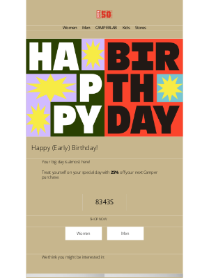 Camper - Here’s Your Gift - Happy (Early) Birthday