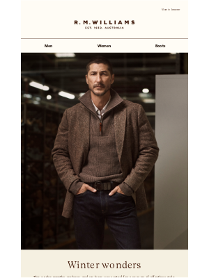 R.M.Williams - Build your winter wardrobe
