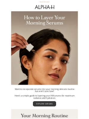 Alpha-H (Australia) - Confused about layering serums?